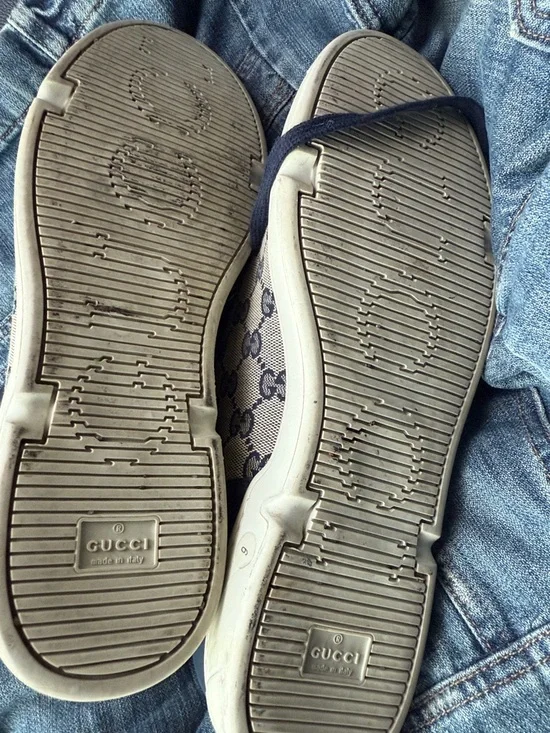 Gucci Navy and Cream GG Canvas High-Top Sneakers size 11 US MEN - Picture 6 of 6